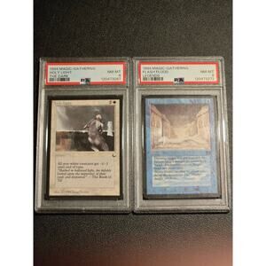 Magic The Gathering Flash Flood PSA 8 Legends Holy Light PSA 8 vintage 1994